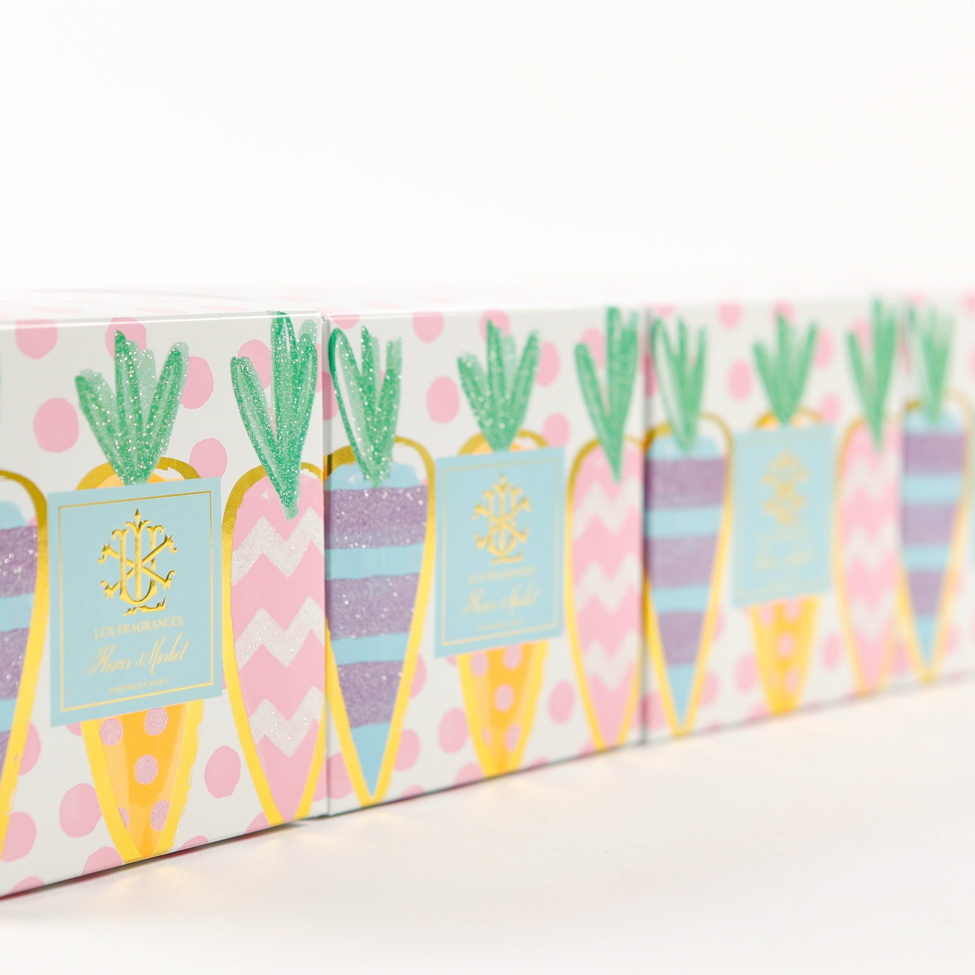 $15.00 min 6 - FLOWER MARKET 8OZ DESIGNER BOXED CANDLE